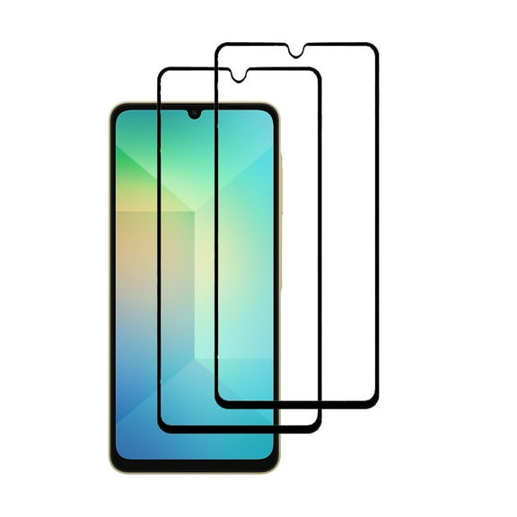 PAPAUTOP [2 Pcs] Black Full Coverage Easy Installation Tempered Glass Screen Protector for Samsung Galaxy A06 5G 2025
