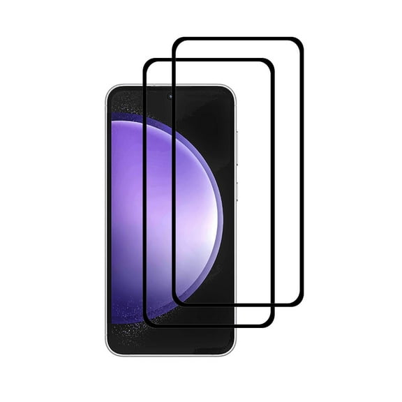 PAPAUTOP [2 Pcs] Black Full Coverage Easy Installation Tempered Glass Screen Protector for Samsung Galaxy S23 FE 5G 2023