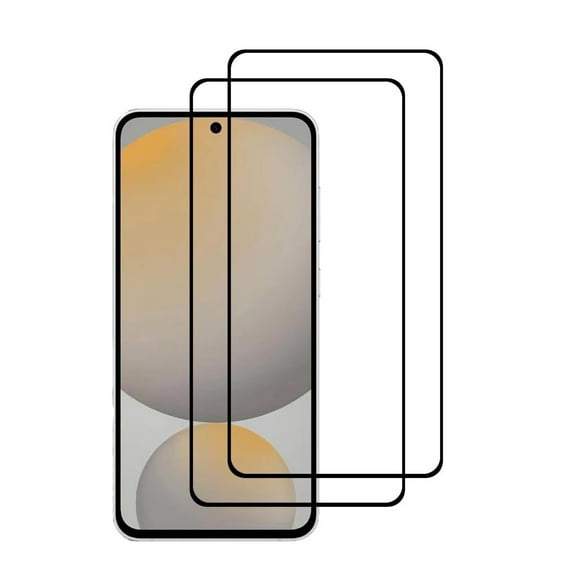 PAPAUTOP [2 Pcs] Black Full Coverage Easy Installation Tempered Glass Screen Protector for Samsung Galaxy S24 FE 5G 2024