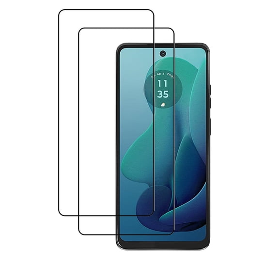 PAPAUTOP [2 Pcs] Black Anti-Scratch Easy Installation Tempered Glass Screen Protector for Motorola Moto G 5G 2024