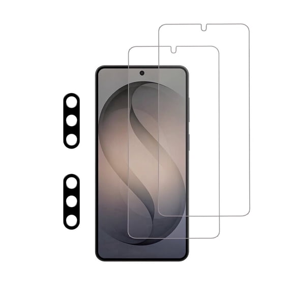 PAPAUTOP [2 Pcs] HD Clear Anti-Scratch Tempered Glass Screen Protector With Camera Protector for Samsung Galaxy S26+ Plus 5G 2026