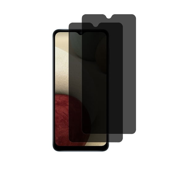 PAPAUTOP [2 Pcs] for Samsung Galaxy A12 Privacy Anti-Spy Easy Installation Black Tempered Glass Screen Protector