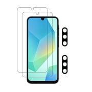 PAPAUTOP for Samsung Galaxy A16 5G Screen Protector - 2pcs Anti-Scratch 9H Hardness Ultra Clear Tempered Glass with Camera Protector