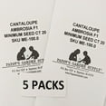 thumbnail image 1 of PAPAW'S GARDEN SUPPLY LLC. HELPING THE NEXT GENERATION GROW! Ambrosia Hybrid Cantaloupe 5 Pack of 20 Seeds Each, 1 of 7