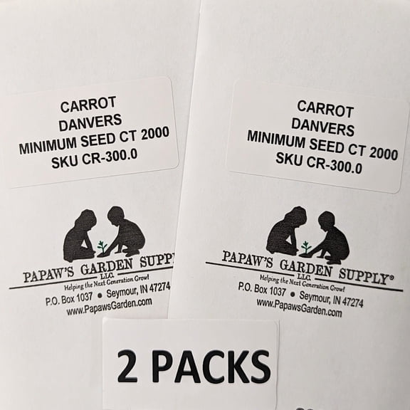 PAPAWS GARDEN SUPPLY LLC HELPING THE NEXT GENERATION GROW! Danvers Heirloom Carrot Seeds