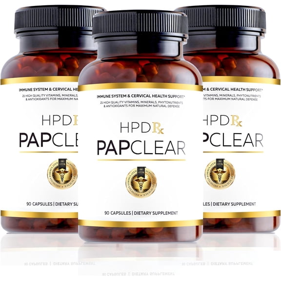 PAPCLEAR All Natural Advanced Immune Support Supplement, 21 Vitamins & Nutrients with Organic Shiitake Mushroom & Lycopene, 90 Capsules, Pack of 3