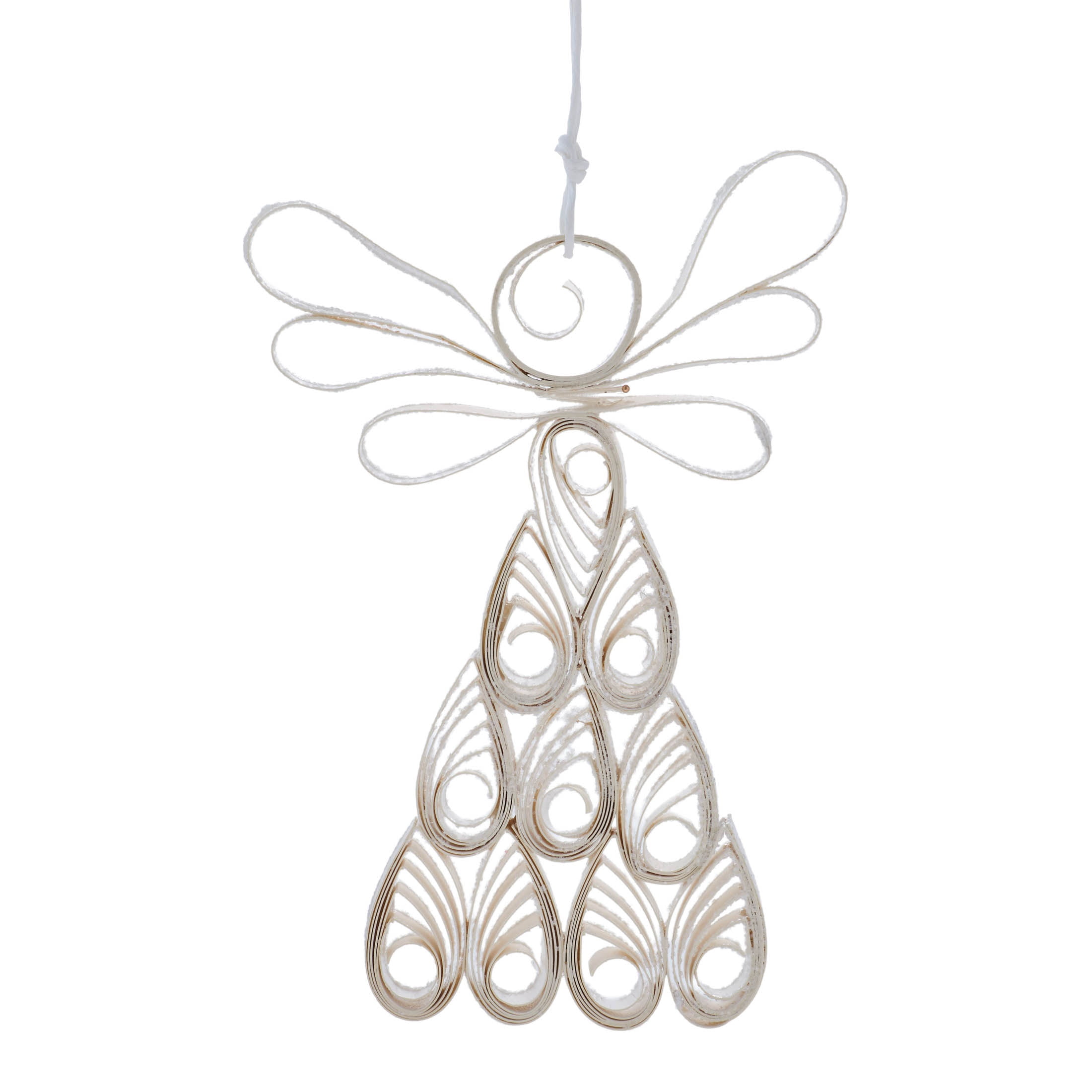 White Paper Angel Christmas Ornament, 6", by Holiday Time