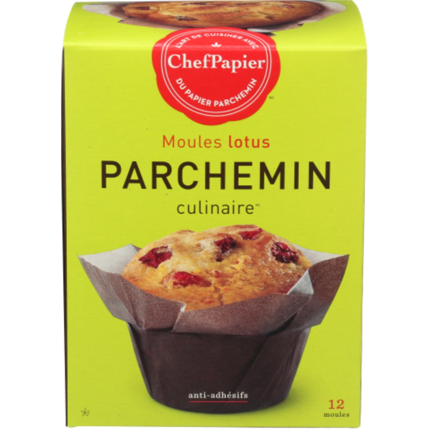 PAPER CHEF, PARCHMENT CUP LOTUS, 12 PC, (Pack of 6)