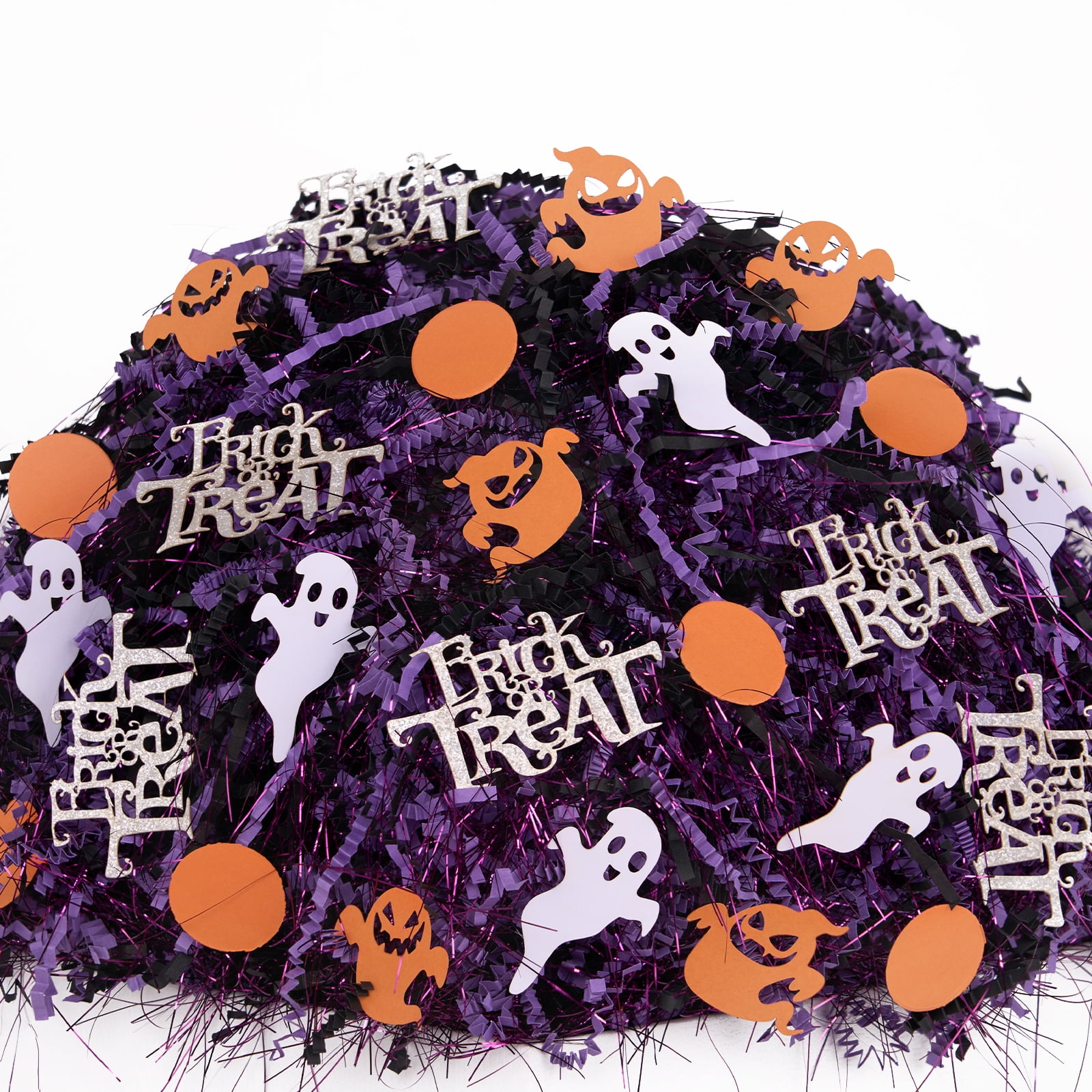 PAPER FAIR 1 LB Halloween Black Purple Crinkle Cut Paper