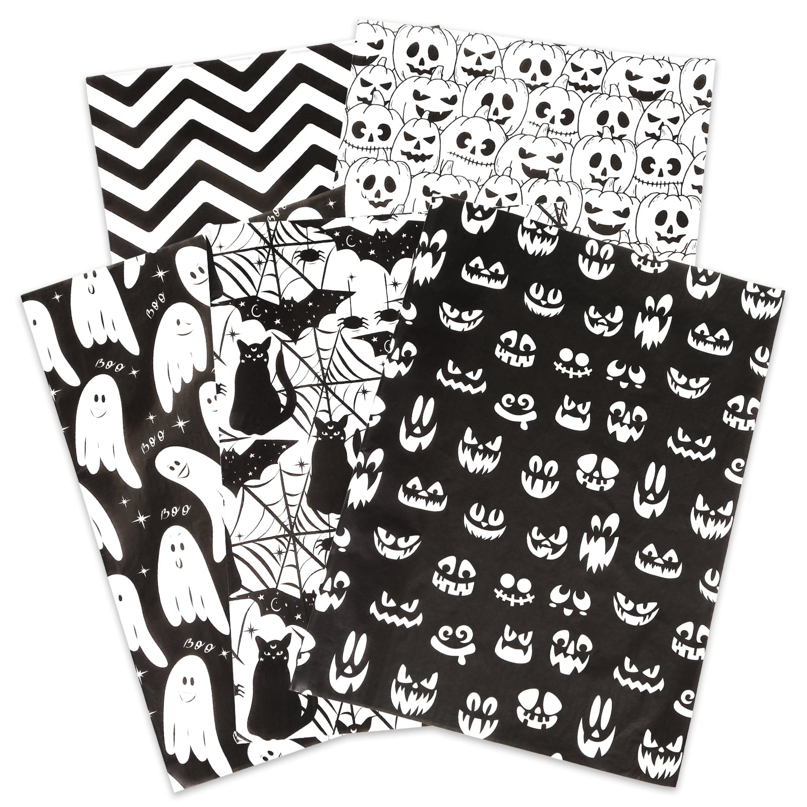  MR FIVE 60 Sheets Black Halloween Tissue Paper Bulk,20x  14,Halloween Skull Tissue Paper for Gift Bags,Black with White Skull  Spider Web Pattern Tissue Paper,Black Tissue Paper for Halloween Party :  Health