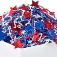 PAPER FAIR 1LB American AIF4 Patriotic Color Red Blue Cut Paper w/Star