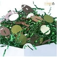 thumbnail image 1 of PAPER FAIR 1LB American Football Crinkle Cut Paper Shred Filler w/Confetti, Metallic Green Brown, 1 of 1