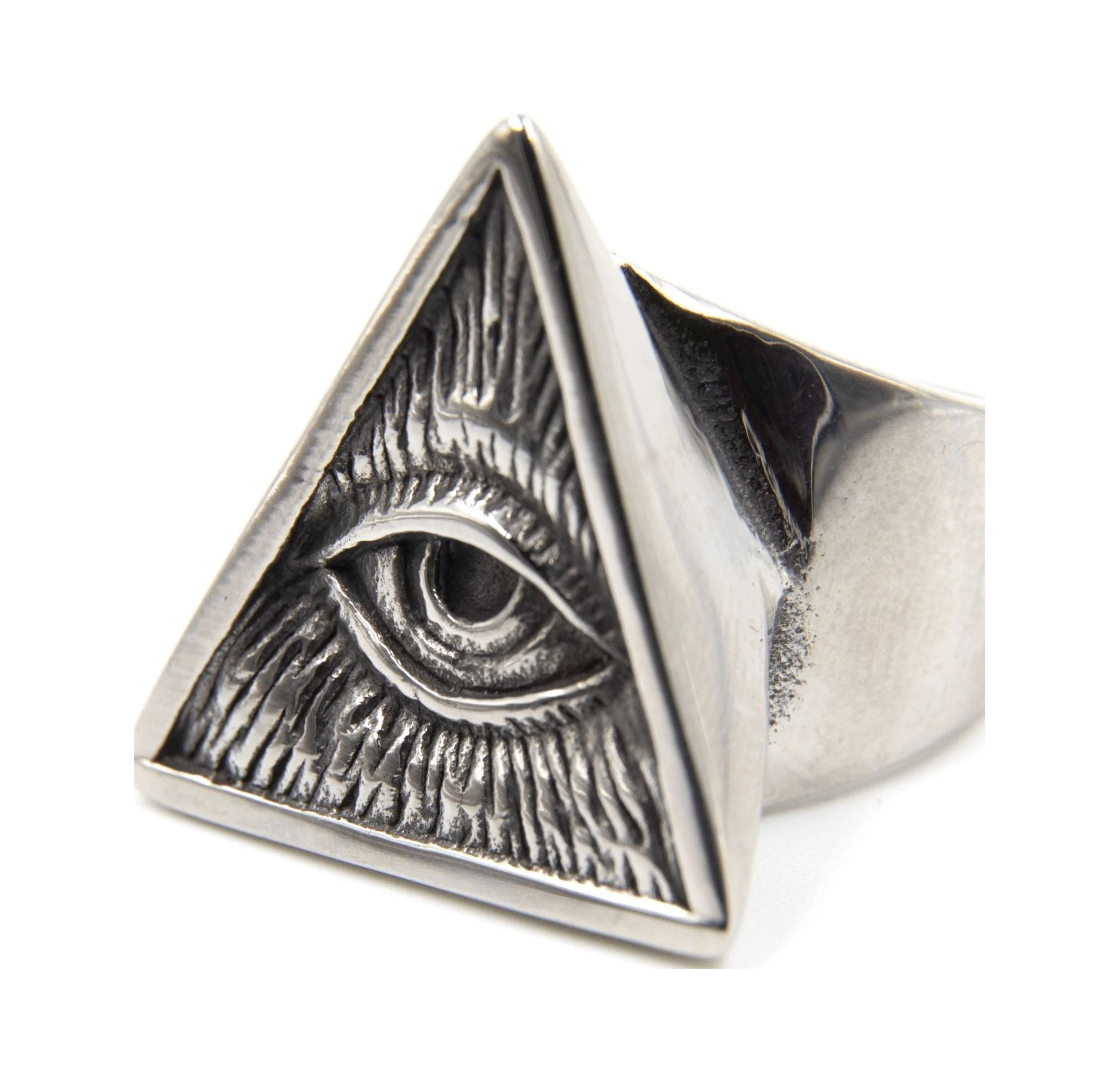 PAPER & QUARTZ Illuminati Statement Ring in Heritage Silver 
