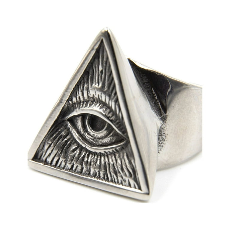 PAPER QUARTZ Illuminati Statement Ring in Heritage Silver