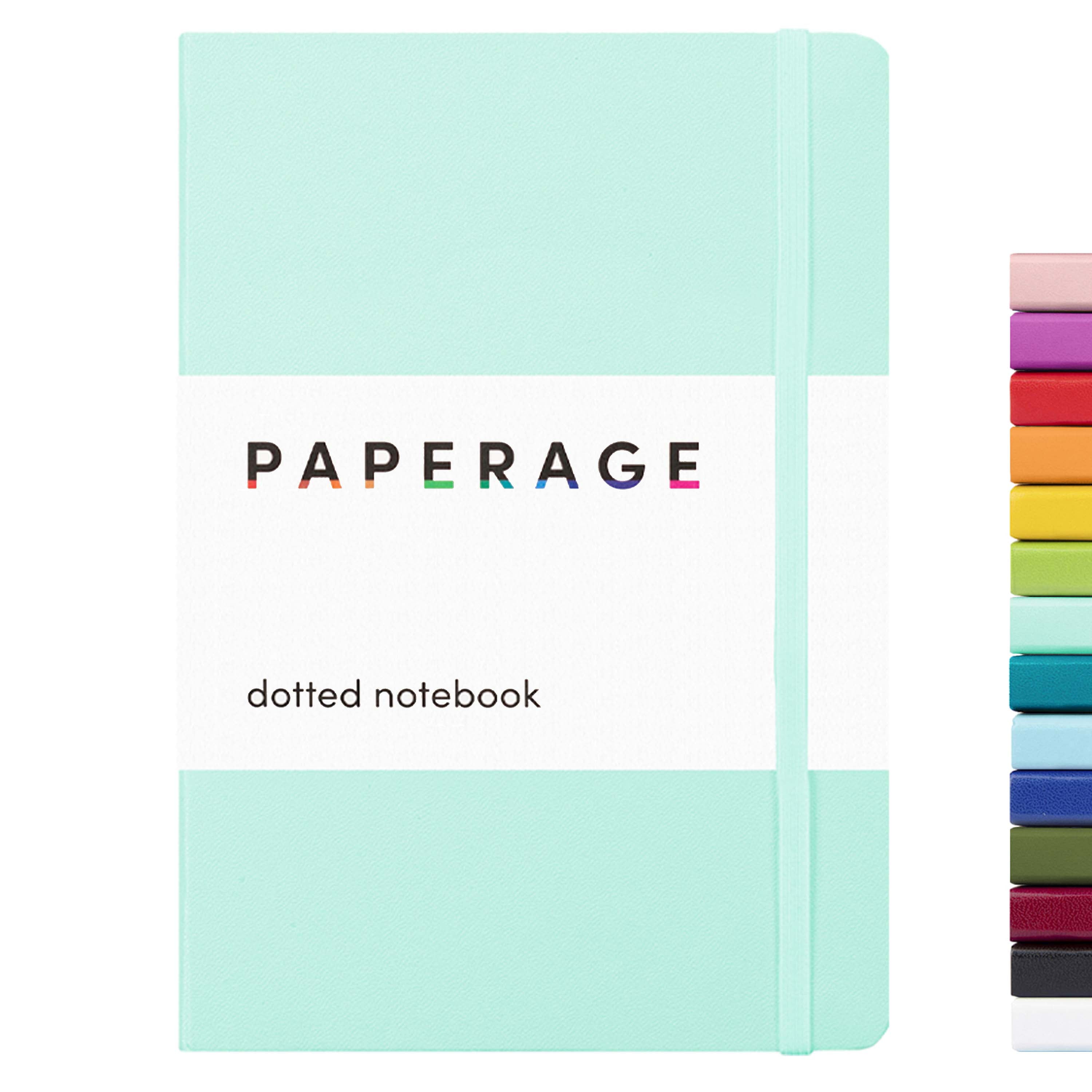 PAPERAGE Dotted Journal Notebook, (Mint), 160 Pages, Medium 5.7 Inches x 8 Inches - 100 GSM Thick Paper, Hardcover