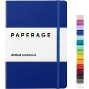 PAPERAGE Dotted Journal Notebook, (Royal Blue), 160 Pages, Medium 5.7 inches x 8 inches - 100 gsm Thick Paper, Hardcover