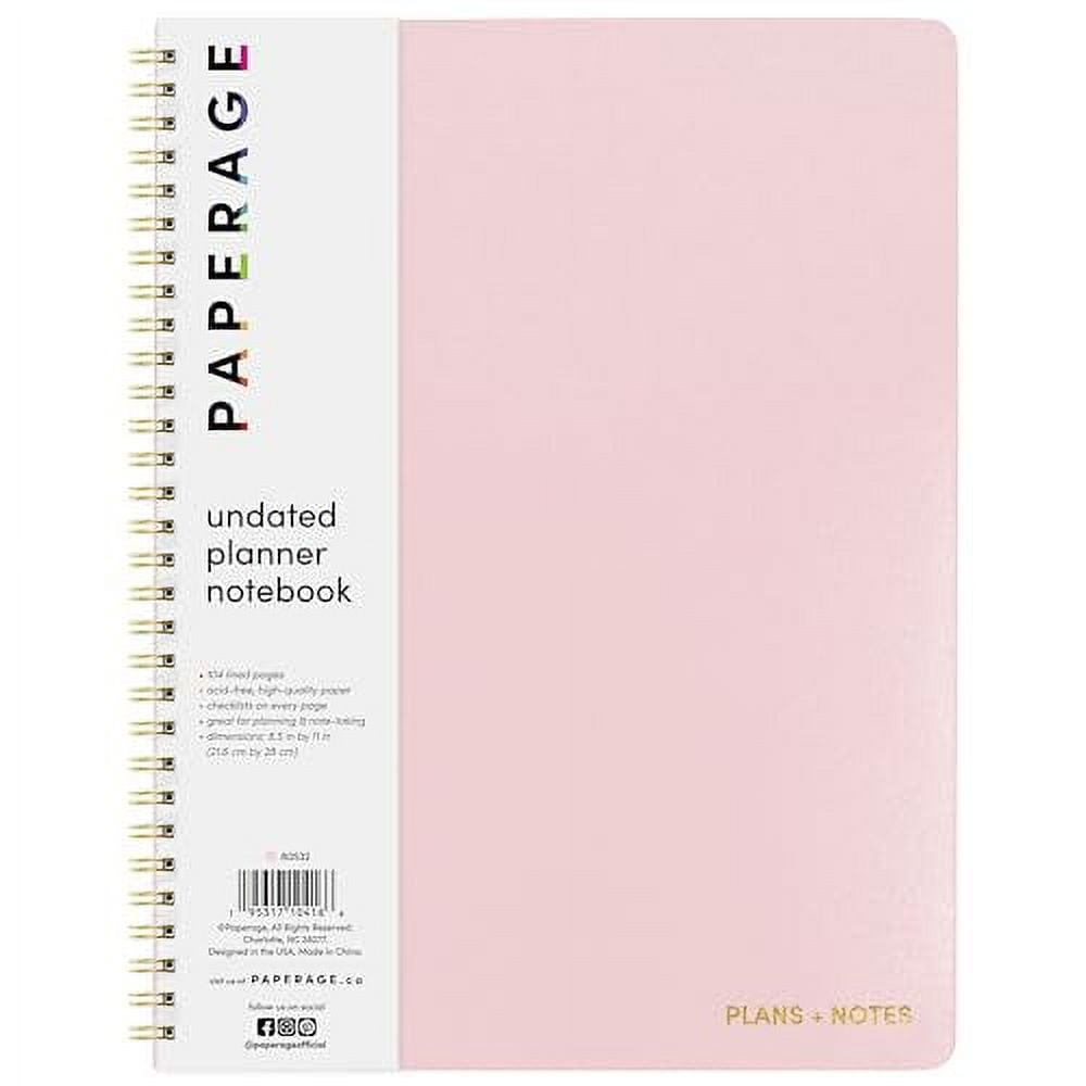 Daily To-Do List Notepad - 60 Sheets, 6.5x9.5\", Undated, Spiral Bound, Pastel Rainbow Stripe Design