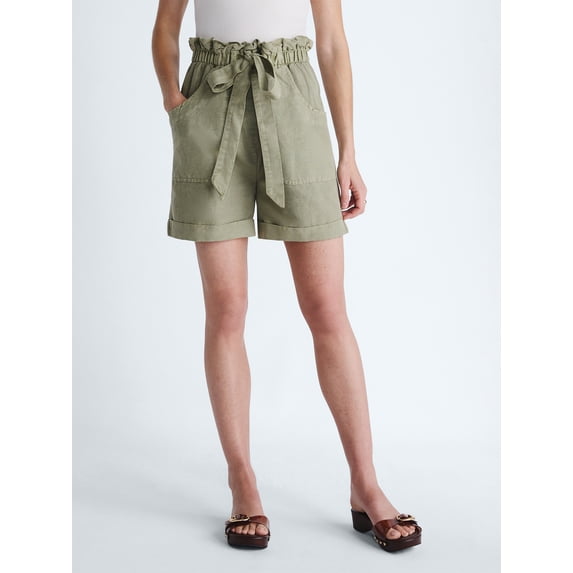 Scoop Women's Paperbag Shorts, Sizes XS-XXL