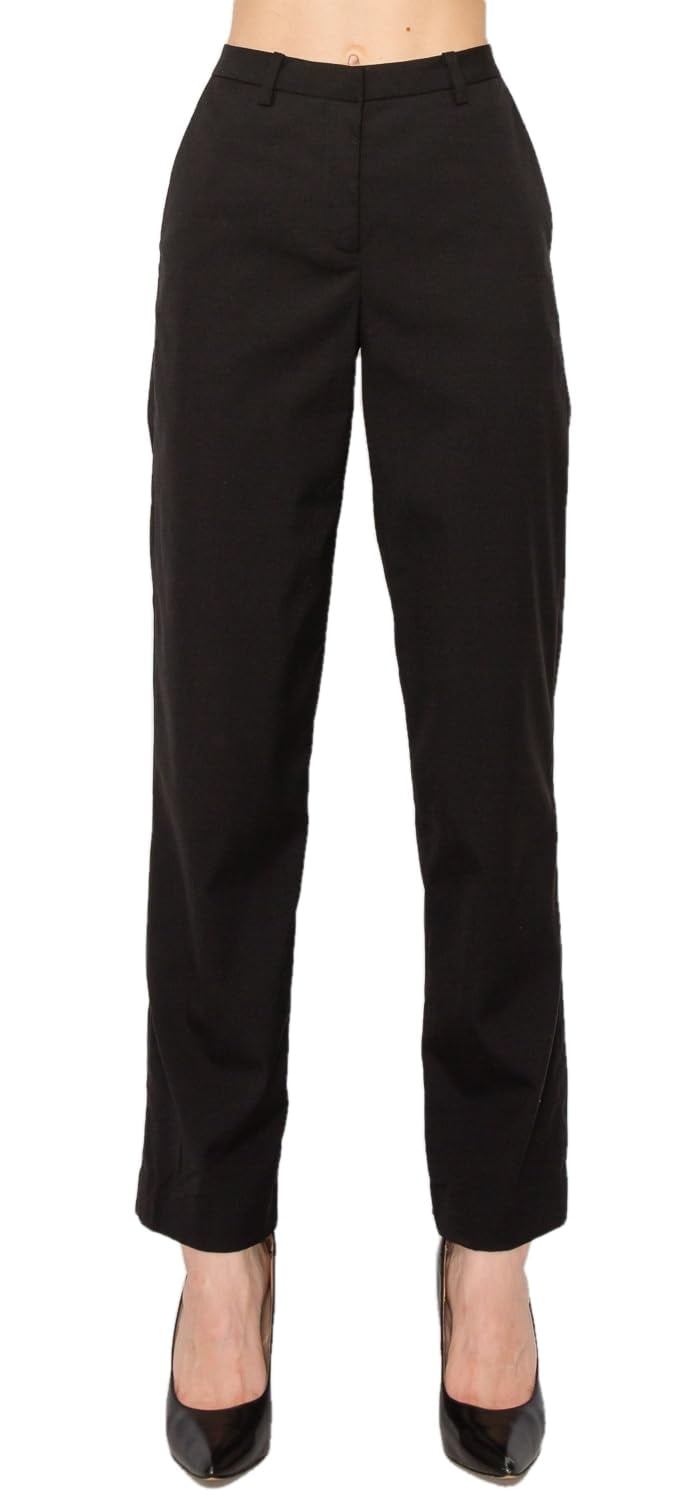PAPERBRANCH Women's Work Dress Pants Straight Leg Slacks Business