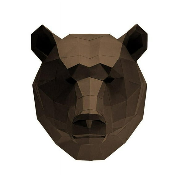 PAPERCRAFT WORLD DIY 3D Bear Head Wall Art