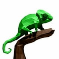 thumbnail image 1 of PaperCraft World 3D Puzzle DIY Kits for Adults - Abstract Art Decor Animal Craft Kit- Chameleon, 1 of 3