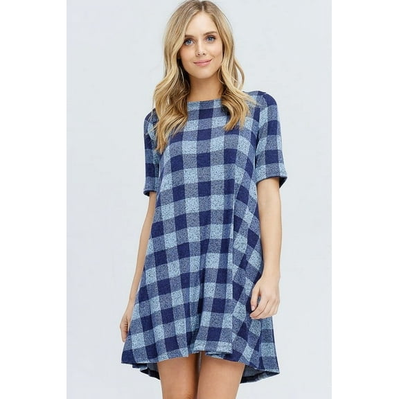 PAPERMOON Ellie 3/4 Sleeve Checked Dress