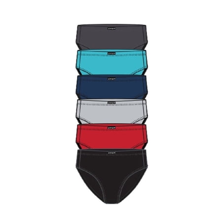 PAPI MEN BRIEFS X6 - 231 ROYAL RED - SMALL - COTTON UNDERWEAR LOW RISE 6 PACK
