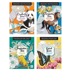 PAPP Adult Activity Books 4 Pack 100+ Pages of Color by Number, Puzzles, Word Search & More