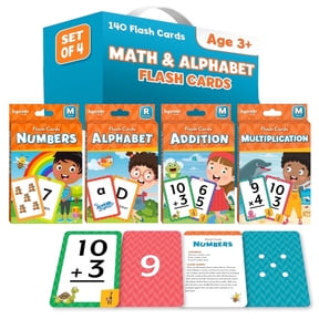 PAPP Flash Cards Numbers, Alphabets, Addition & Multiplication Bundle