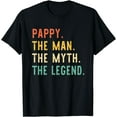 thumbnail image 1 of PAPPY The Man The Myth The Legend Father's Day Vintage Retro T-Shirt, 1 of 3