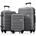 thumbnail image 1 of PAPROOS 3 PCS Luggage Set, Lightweight Carry on Hardside Suitcases Set, 20in 24in 28in Travel Luggage with Spinner Wheels and TSA Lock, Modern Hardshell Suitcases and Luggage, Gray, 1 of 9