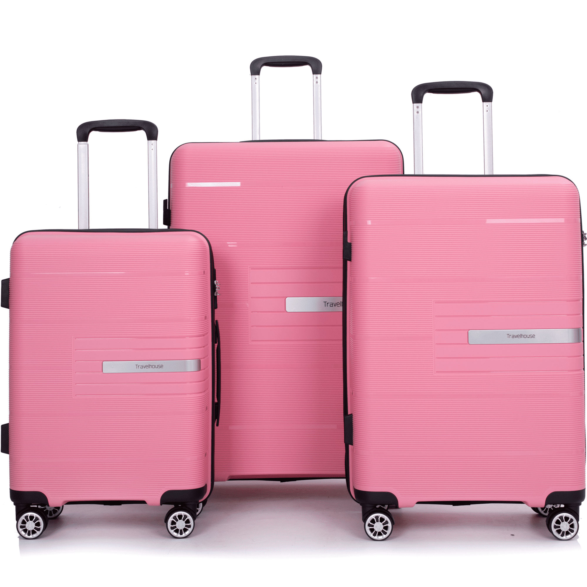 PAPROOS 3 Piece Luggage Set, 20" 24" 28" Hardside Luggage Set with