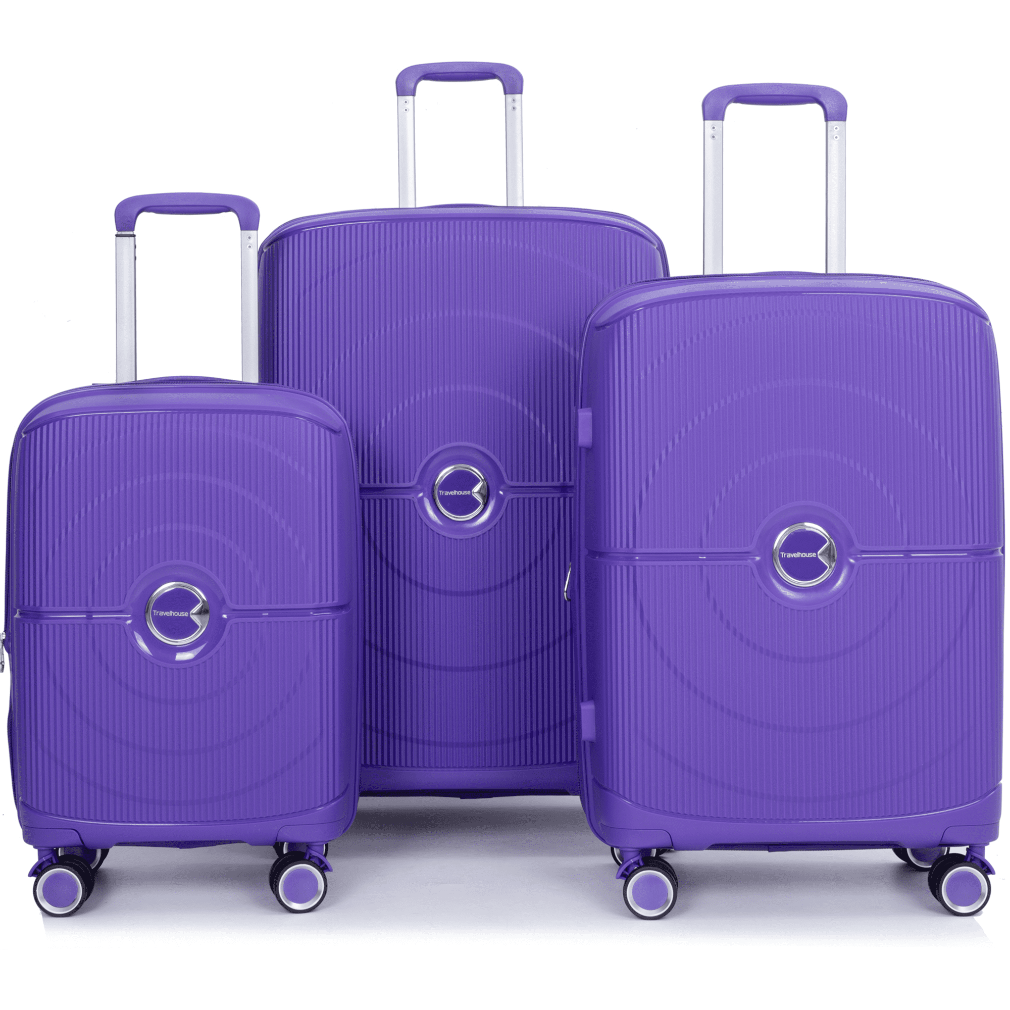 PAPROOS 3 Piece Luggage Set, Hardshell Carry on Suitcases Set, 20in 24in 28in Expandable