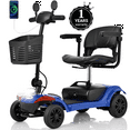 thumbnail image 1 of Paproos Mobility Scooter, 300W Mobility Scooters for Seniors, Electric Wheelchair, Compact All Terrain Motorized Mobility Scooters for Travel, Removable Battery, Basket, Blue, 1 of 13