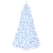 PAPROOS 7FT Pre-Lit Christmas Tree, Artificial Christmas Tree with 500 Cool Lights, Lush 1346 Tips and Sturdy Metal Base, Indoor Christmas Decor Xmas Tree for Holiday Decorations, White