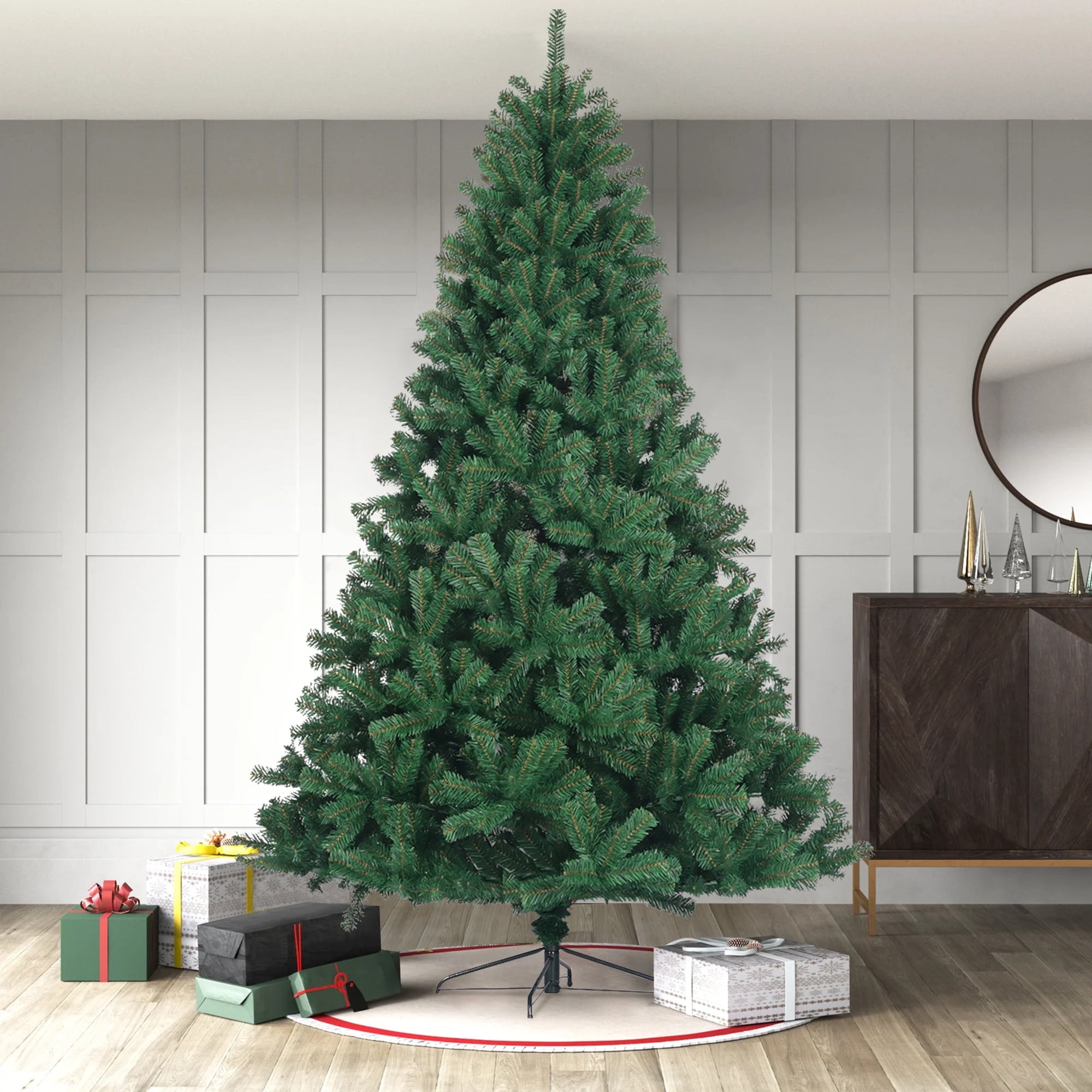 CC Christmas Decor Pre-lit Medium Flocked Pine Artificial CC Christmas Decor Pre-lit Medium Flocked Pine Artificial