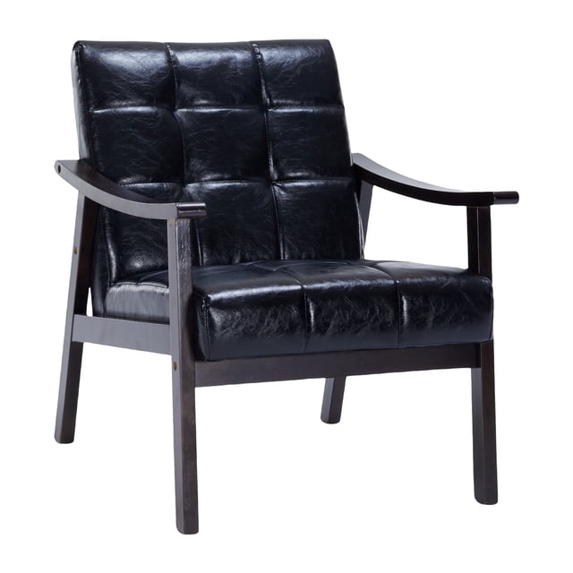 PAPROOS Accent Chair for Living Room, Mid-Century Modern Upholstered ...