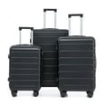 thumbnail image 1 of PAPROOS 3 Piece Luggage Set, ABS Carry-on Luggage Set with Spinner Wheels and TSA Lock, Lightweight Hardside Luggage, 20/24/28 Inch Rolling Suitcase Set for Travel Business Trip, Black, 1 of 12