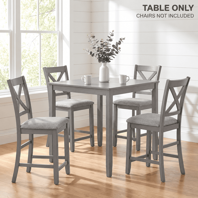 Sinner Table PAPROOS 5-Piece Dining Table Set for 4, Faux Marble Top, Leather Chairs ...