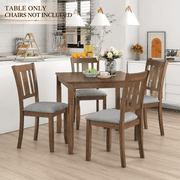 PAPROOS Solid Wood Dining Table, 30 Height Square Kitchen Table for Small Space, Modern Farmhouse Acacia Wooden Dining Table for Apartment, WalnutTable Only