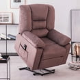 thumbnail image 1 of PAPROOS Lift Chairs for Elderly Seniors, Fabric Power Lift Recliner Chair with Remote Control and Side Pocket, Heavy Duty Electric Recliners, Modern Recliner Sofa for Living Room, Brown, 1 of 13