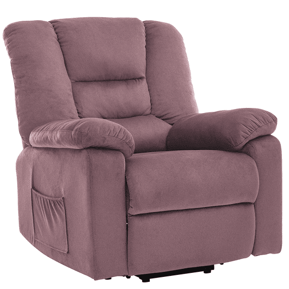 PAPROOS Lift Recliner, Electric Power Lift Chair with Remote Control and Side Pocket, Heavy Duty Lift Chair Fabric Recliner Sofa for Elderly Senior, 300lbs Capacity, Brown