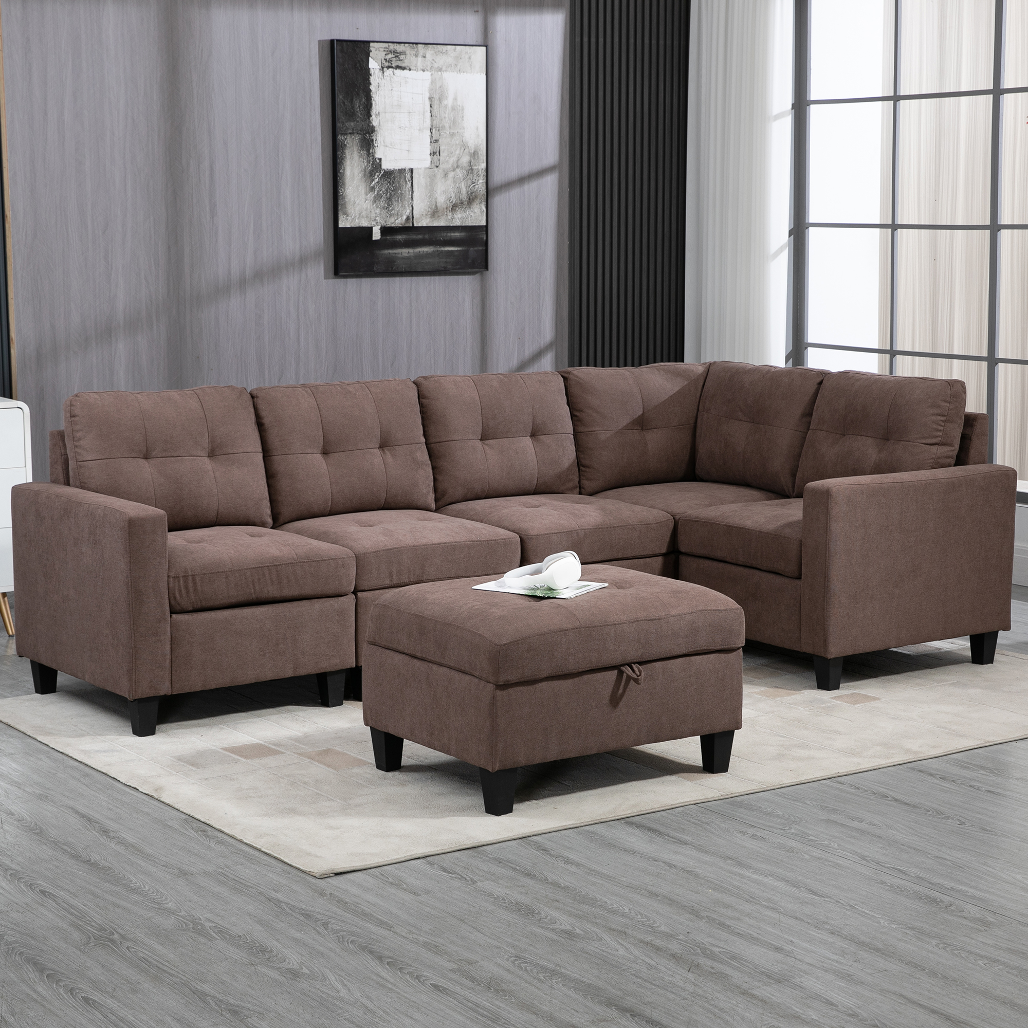 PAPROOS Modular Sectional Couches and Sofas with Storage, Sectional