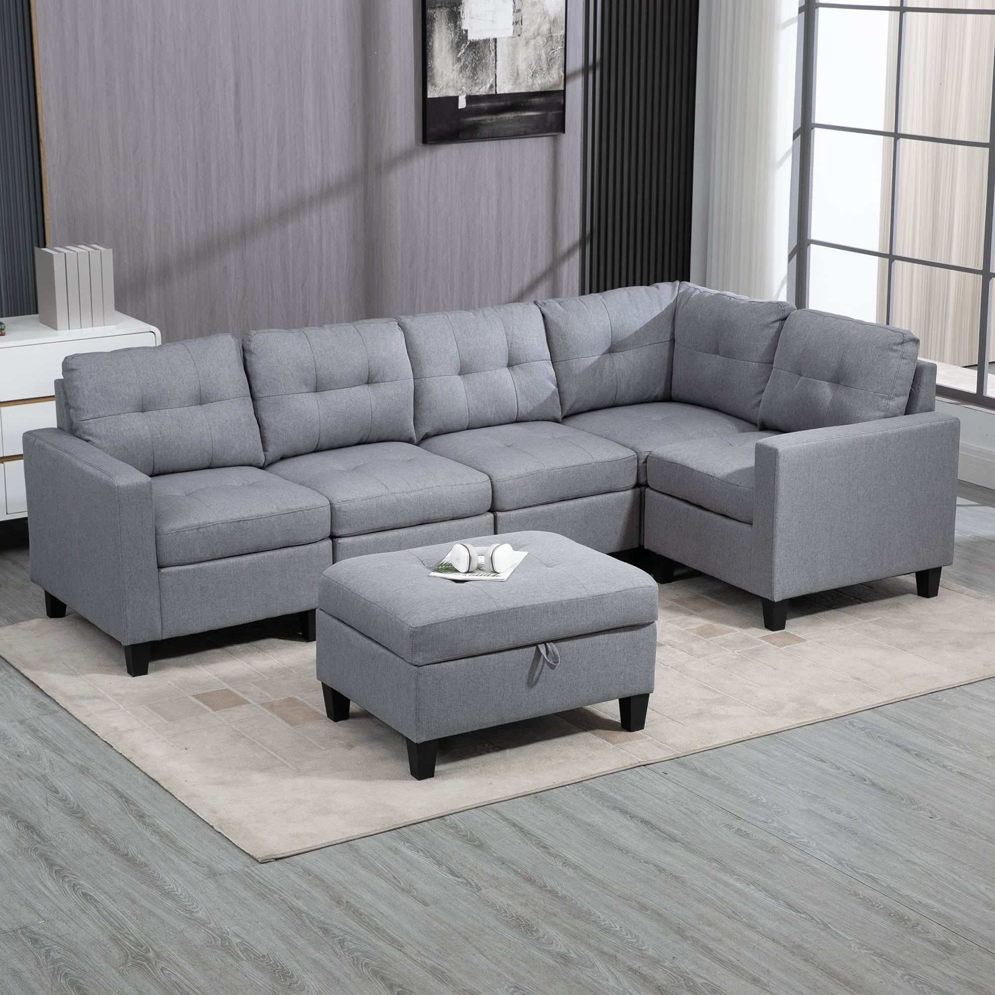 PAPROOS Modular Sectional Couches and Sofas with Storage, Sectional