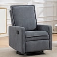 thumbnail image 1 of Paproos Swivel Rocker Recliner, Velvet 360°Swivel Rocking Recliner, Glider Rocking Chair for Nursery, Small Rocker Chair for Small Space, Manual Recliner for Adults for Home Theater, Gray, 1 of 9