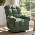 thumbnail image 1 of Recliner Chair, PAPROOS Reclining Chair with 2 Side Pockets, Plush Cloud Home Theater Recliner with with Fixed Base, Manual Recliner for Adults for Living Room Bedroom, Army Green, 1 of 9