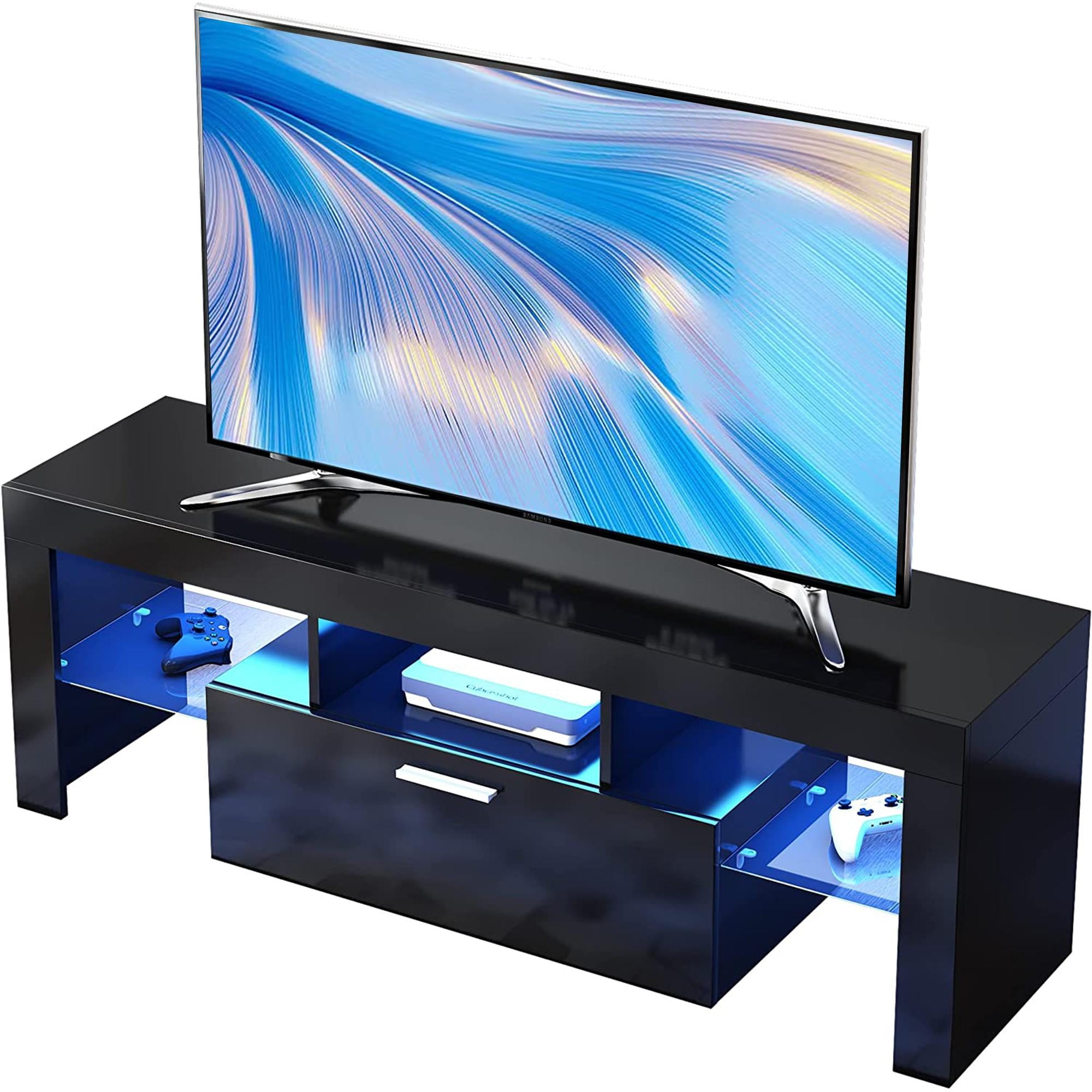 70.9" LED TV Stand With Power Outlets & USB-C - 10-Drawer Media Dresser For 75-80 Inch TVs, RGB Lights