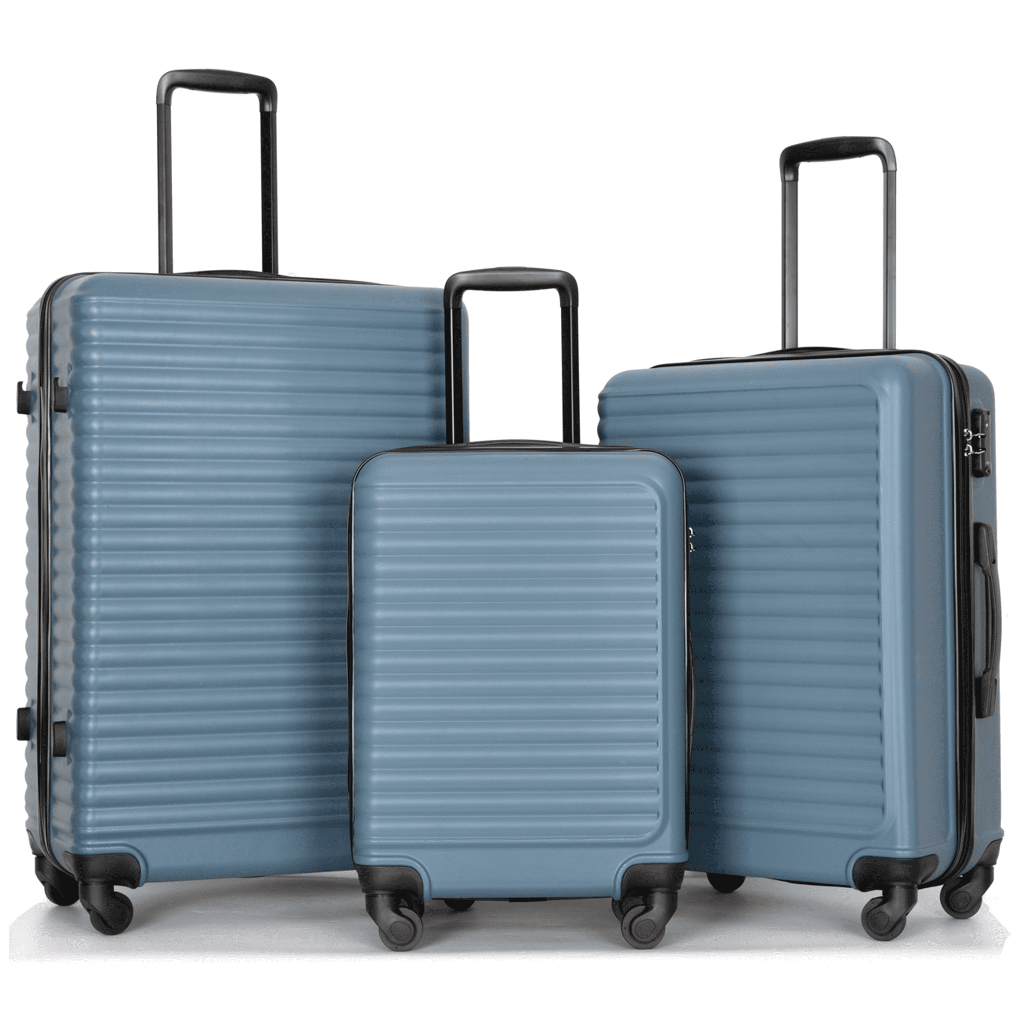 PAPROOS Travel Luggage Set of 3 Lightweight Hardside Suitcase with Spinner Wheels and TSA Lock Fashion Hardcase Luggage Sets for Women Men Carry on Luggage Set for Business Trip Blue Walmart