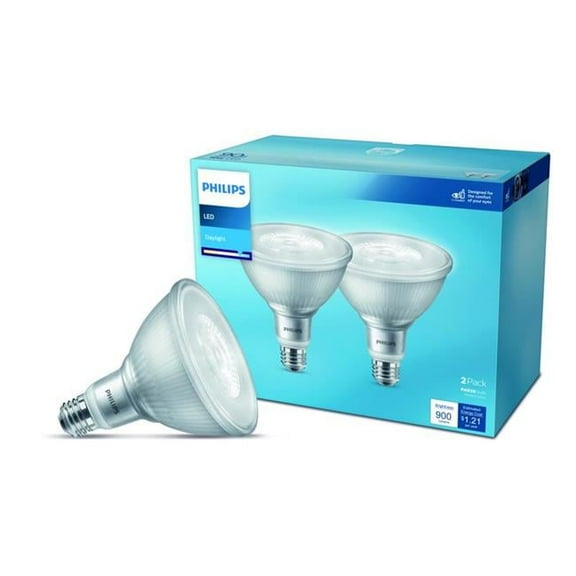 PAR 38 E26 Medium LED Floodlight Bulb Daylight - 90W Equivalence - Pack of 2