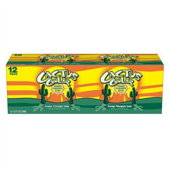 PAR TOY CO - Cactus Cooler Orange Pineapple Soda Pop 12oz Can - 12 Pack